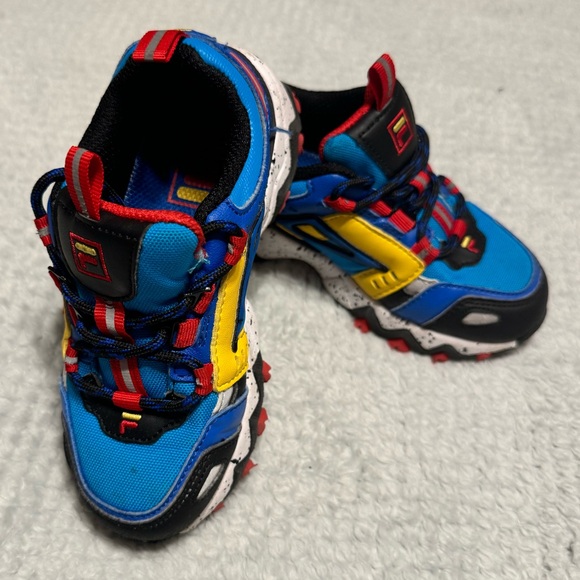 Toddler Fila blue multicolor running hiking shoes size 10 1/2 - Picture 3 of 7